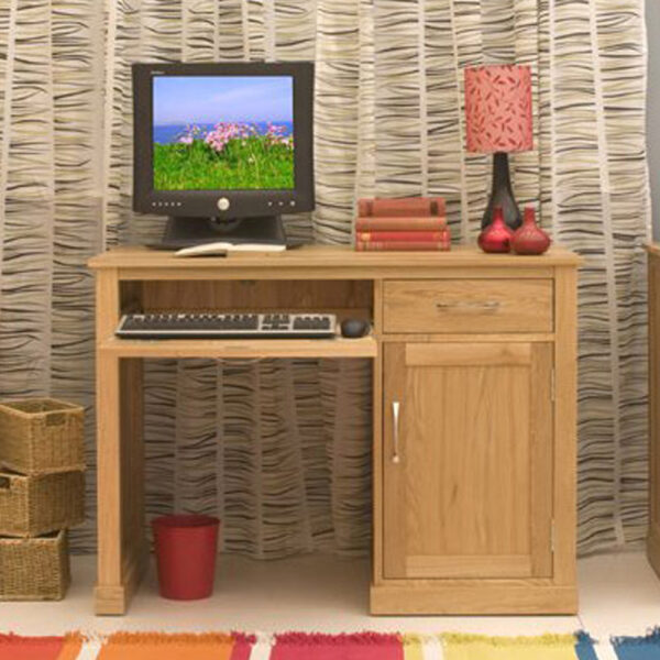 North Bay Oak Single Pedestal Computer Desk