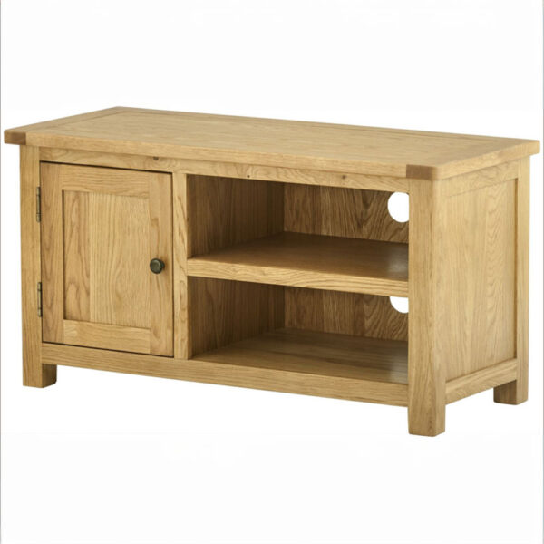 Tynedale Oak TV Unit | Wax Finish | Fully Assembled