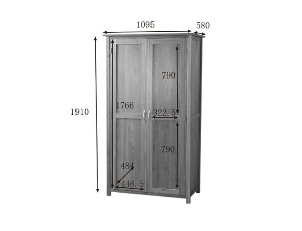 Devon Oak Double Ladies All Hanging Wardrobe