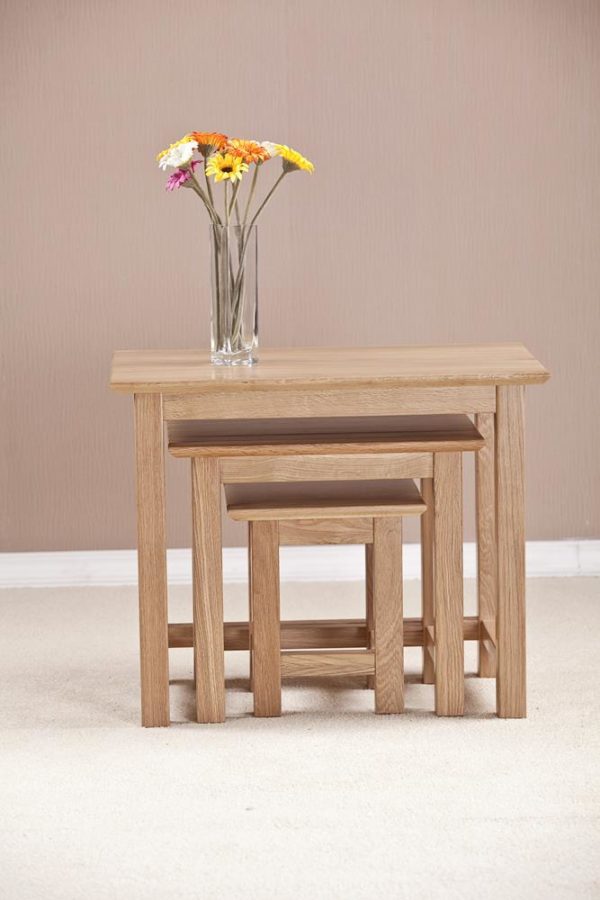 Devon Oak Small Nest of Three Tables