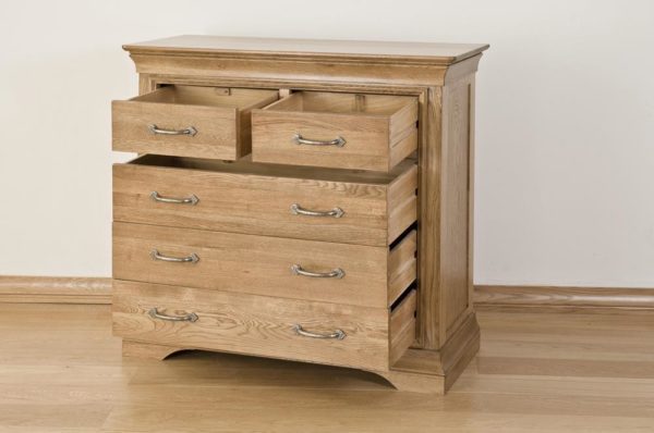 Parisian Oak 2 over 3 Drawer Chest | Fully Assembled