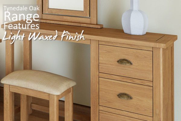 Tynedale Oak 2 over 3 Chest of Drawers | Wax Finish | Fully Assembled