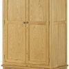 Tynedale Oak Double Wardrobe with Drawers | Wax Finish