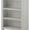 Tynedale Stone Grey Painted Small Bookcase | Fully Assembled