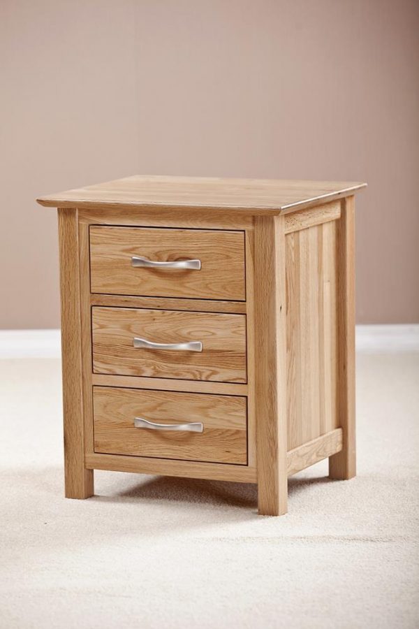 Devon Oak Bedside Cabinet | Fully Assembled