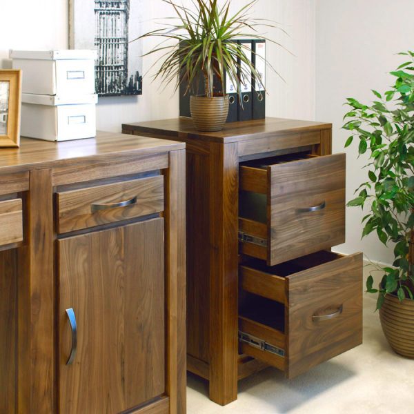 Kingston Walnut Two Drawer Filing Cabinet