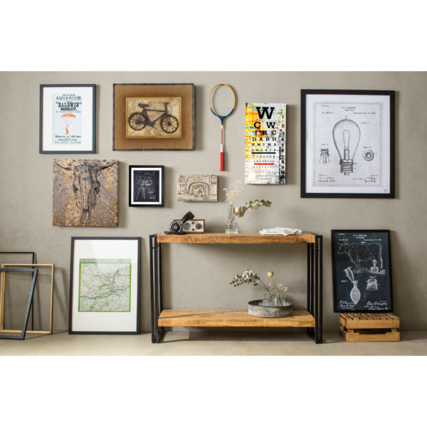 Black Memphis Industrial Metal & Wood Dining Table - Medium