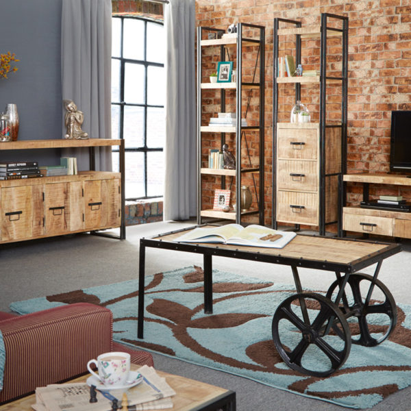 Black Memphis Industrial John Long Coffee Table