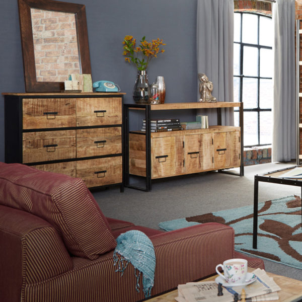 Memphis Industrial Extra Large Sideboard