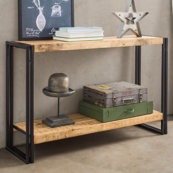 Black Memphis Industrial Metal & Wood Dining Chair