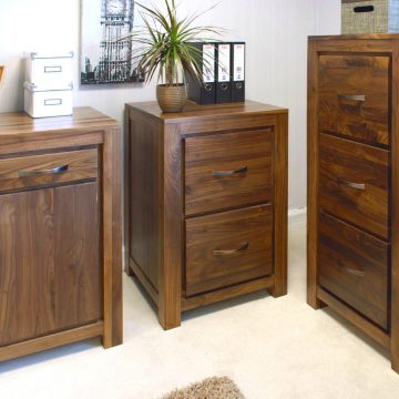 Kingston Walnut Two Drawer Filing Cabinet