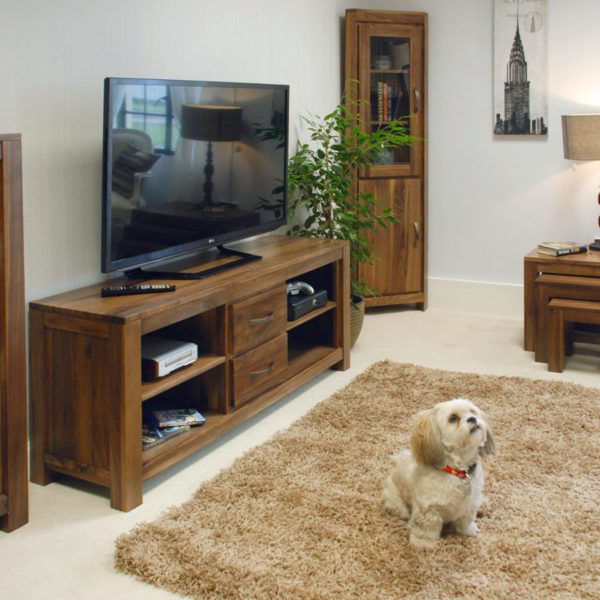Kingston Walnut Widescreen Television Cabinet | Fully Assembled