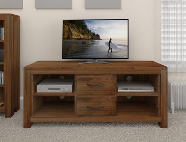 Kingston Walnut Widescreen Television Cabinet | Fully Assembled