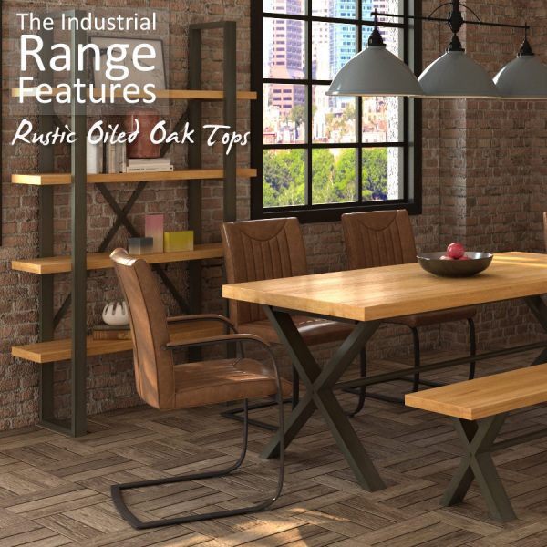 Industrial Oak Coffee Table | Natural Oil Finish