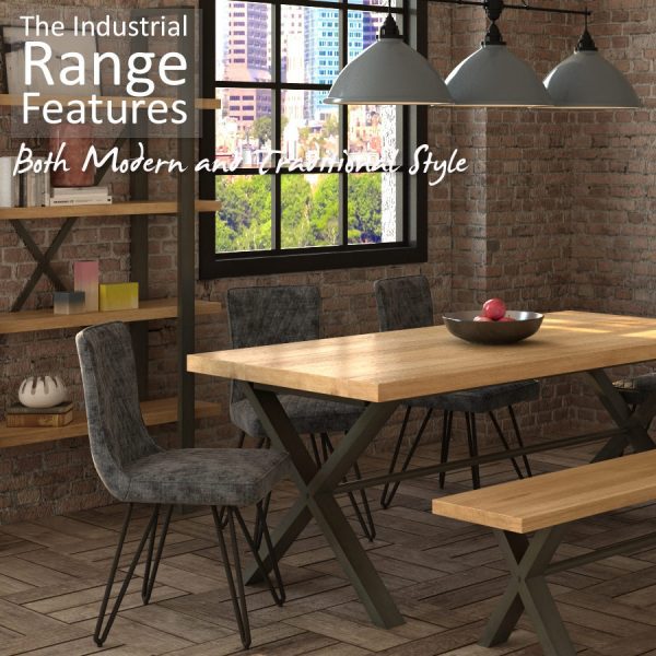 Industrial Oak Coffee Table | Natural Oil Finish