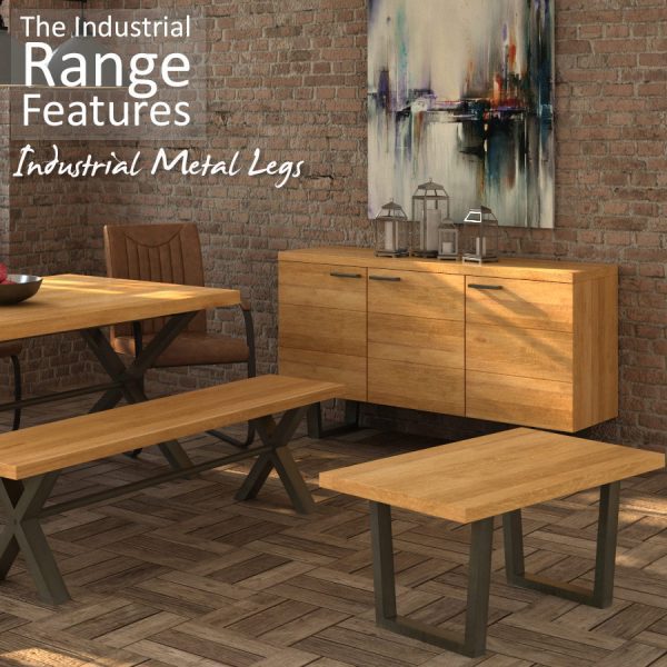 Industrial Oak Coffee Table | Natural Oil Finish