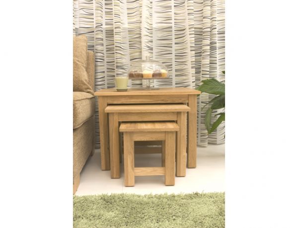 North Bay Oak Nest of 3 Tables