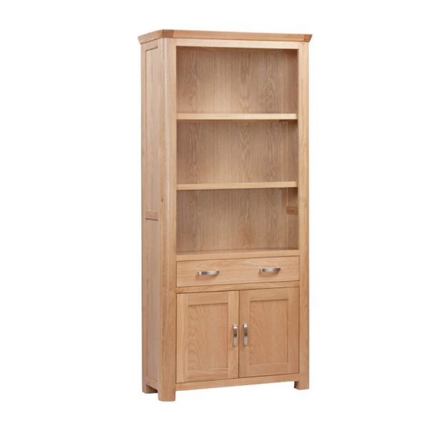 Stanhope Oak High Bookcase | Fully Assembled