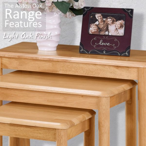 Alston Oak Round Drop Leaf Dining Table | 76 - 91cm