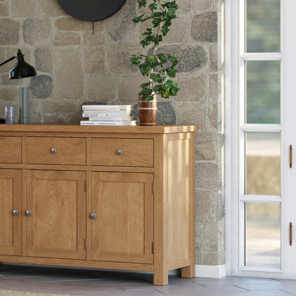 Wynyard Oak 3 Door Sideboard | Fully Assembled