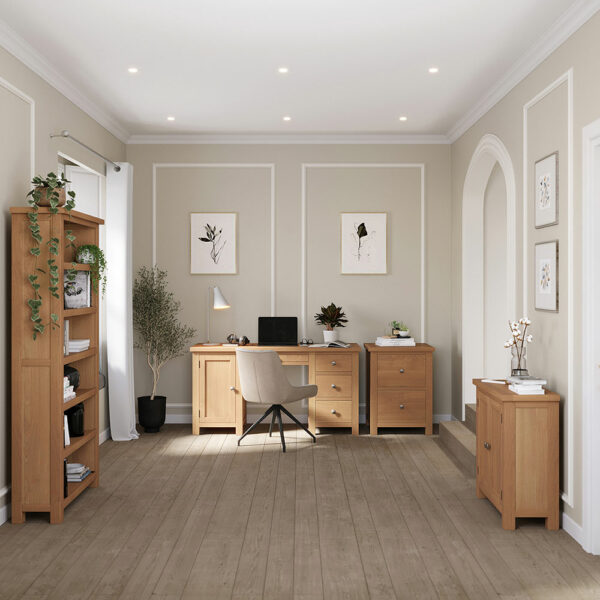Wynyard Oak 6ft Tall Bookcase | Fully Assembled