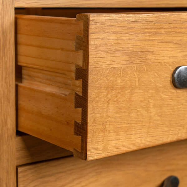 Summer Waxed Oak 3 Door 3 Drawer Sideboard | Fully Assembled
