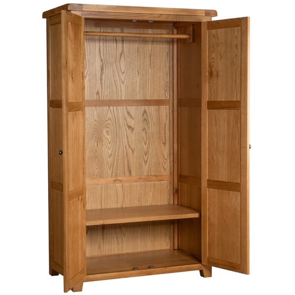 Summer Waxed Oak Double Wardrobe