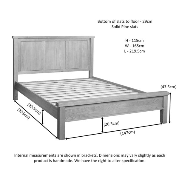 Summer Waxed Oak King Size Bed