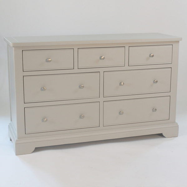 Staveley Grey 3 Over 4 Wide Chest | Fully Assembled