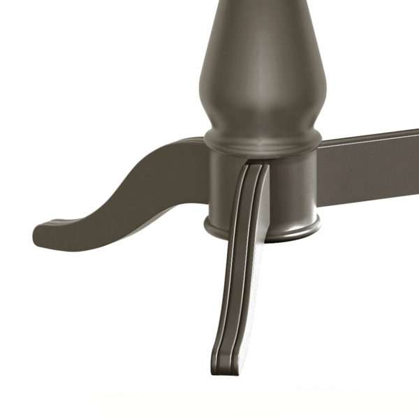 Kirkby Pewter Grey Twin Pedestal Extending Dining Table | 180-220cm