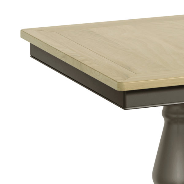 Kirkby Pewter Grey Twin Pedestal Extending Dining Table | 180-220cm