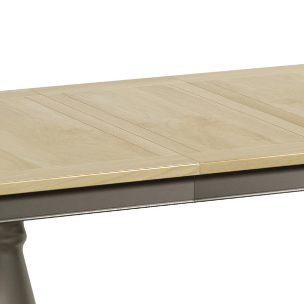 Kirkby Pewter Grey Twin Pedestal Extending Dining Table | 180-220cm