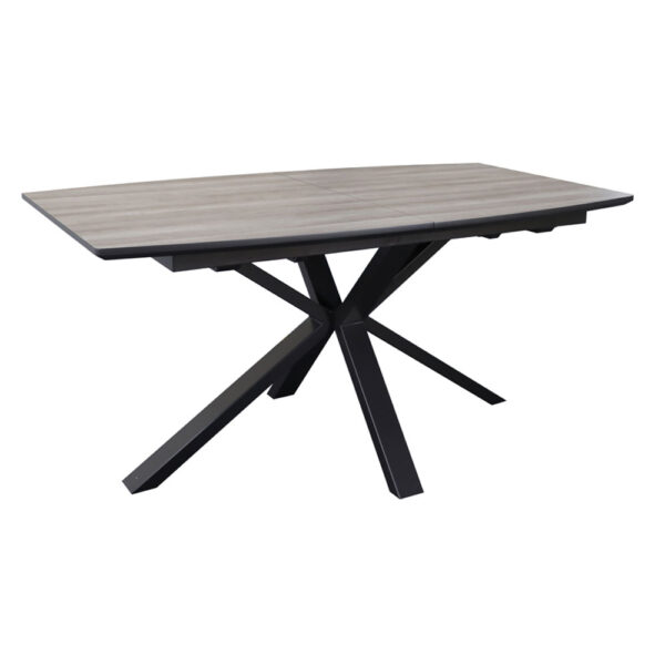 Black Delta Contemporary Motion Dining Table | 120-180cm