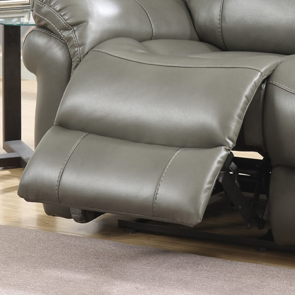 Farnham Grey Leather Sofa 2 Seat Recliner