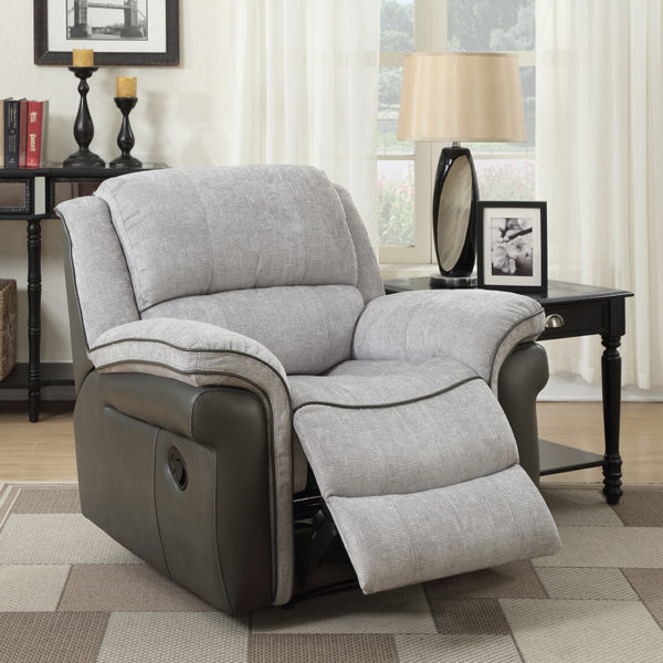 Farnham Fusion Grey Fabric Armchair Recliner