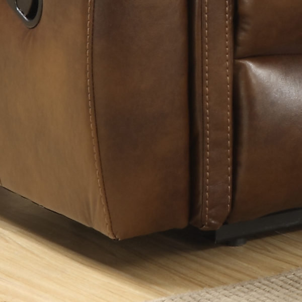 Farnham Tan Leather Sofa 3 Seat Recliner