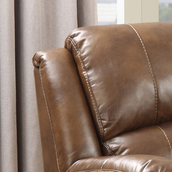 Farnham Tan Leather Sofa 3 Seat Recliner