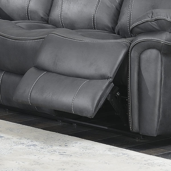 Richmond Charcoal Grey Leather 3+2 Reclining Suite