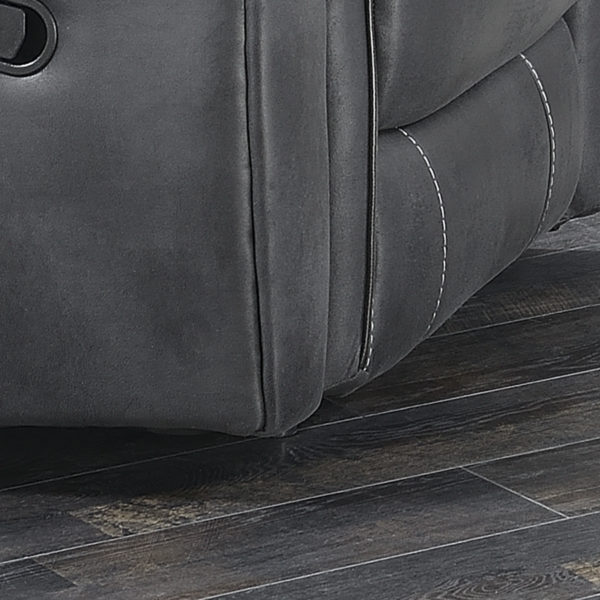 Richmond Charcoal Grey Leather 3+2 Reclining Suite