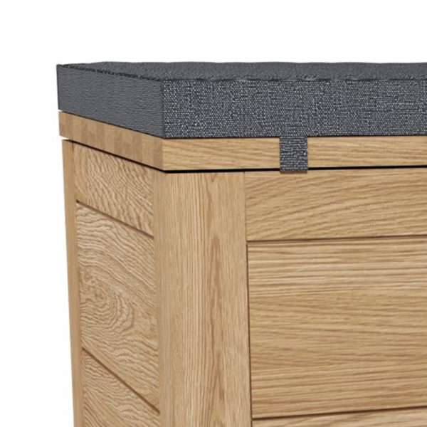 Industrial Oak Ottoman | Natural Oil Finish