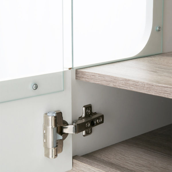 Chelsea White Tall Glazed Narrow Display Unit Left Hand Door | Self Assembly