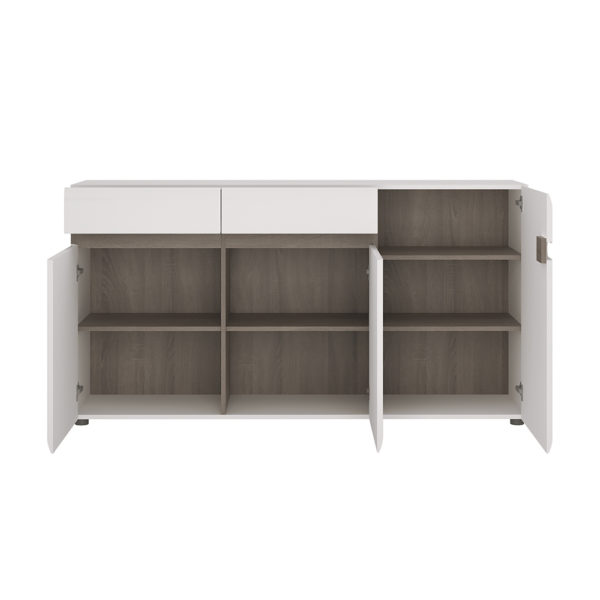 Chelsea White 2 Drawer 3 Door Sideboard | Self Assembly