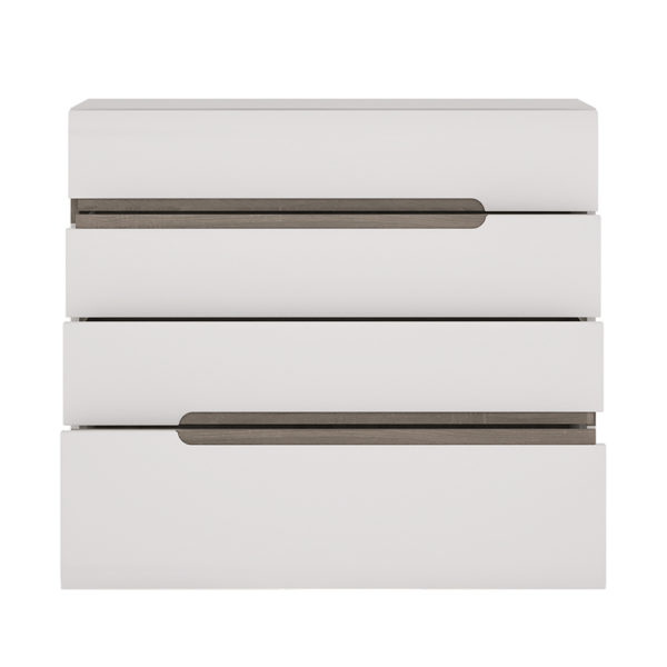 Chelsea White 4 Drawer Chest | Self Assembly