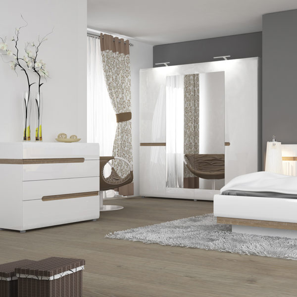 Chelsea White 4 Drawer Chest | Self Assembly