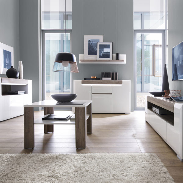 Signature White 190cm wide TV Cabinet | Self Assembly