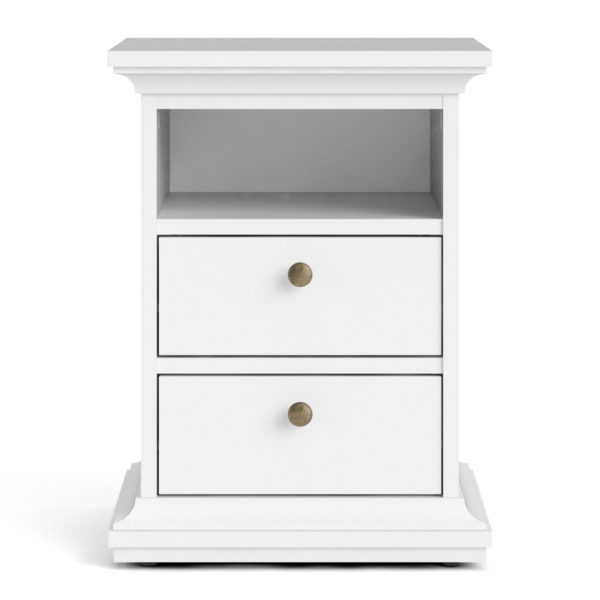 Condo Bedside 2 Drawers | White | Self Assembly