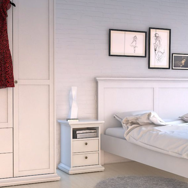 Condo Bedside 2 Drawers | White | Self Assembly