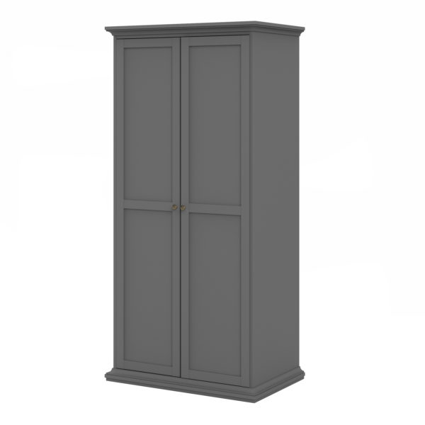 Condo Wardrobe with 2 Doors | Matt Grey