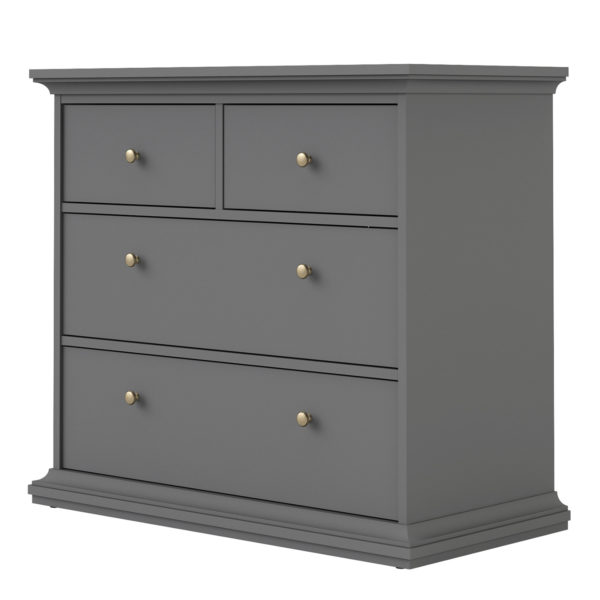 Condo Chest of 4 Drawers | Matt Grey | Self Assembly