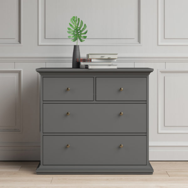Condo Chest of 4 Drawers | Matt Grey | Self Assembly
